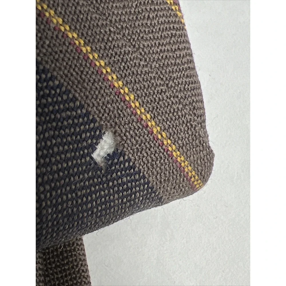 VTG Bert Pulitzer Necktie Mens Tie Tartan 100% Wool Multicolor Striped 3